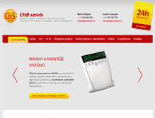 Tablet Screenshot of chbservis.cz